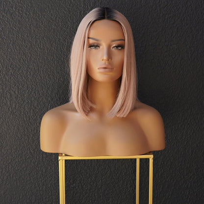TIFFANY pink synthetic straight lace front wig | Milk &amp; Honey Wigs