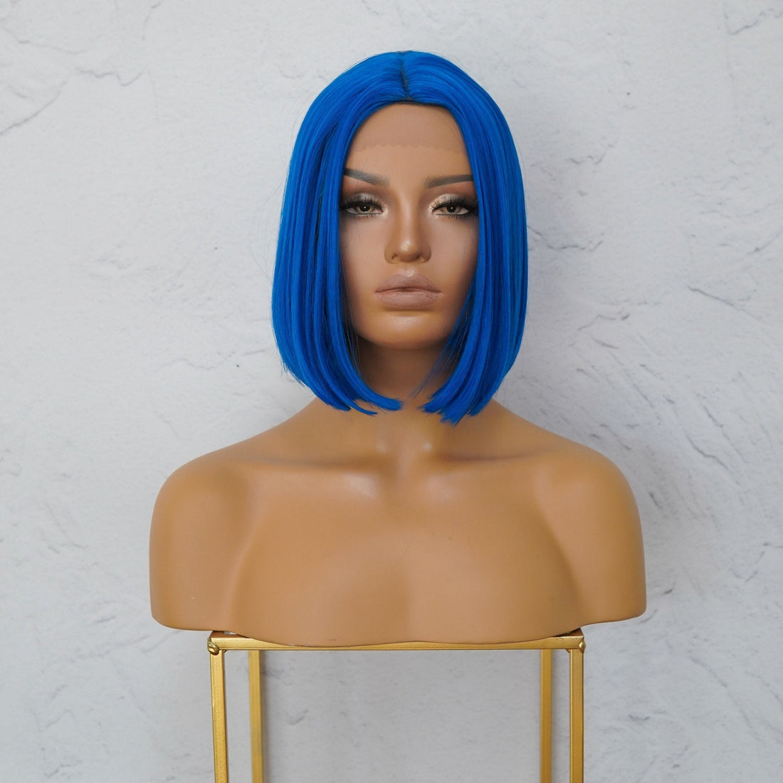 TILLY Royal Blue synthetic straight lace front bob wig | Milk &amp; Honey Wigs