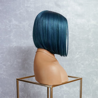 TILLY emerald green synthetic straight bob lace front wig | Milk &amp; Honey Wigs
