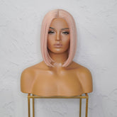 TILLY - Pink - Lace Front Wig | Pink, 12 Inch & Shorter, T-Part Lace Front, Synthetic Hair | Milk & Honey Wigs
