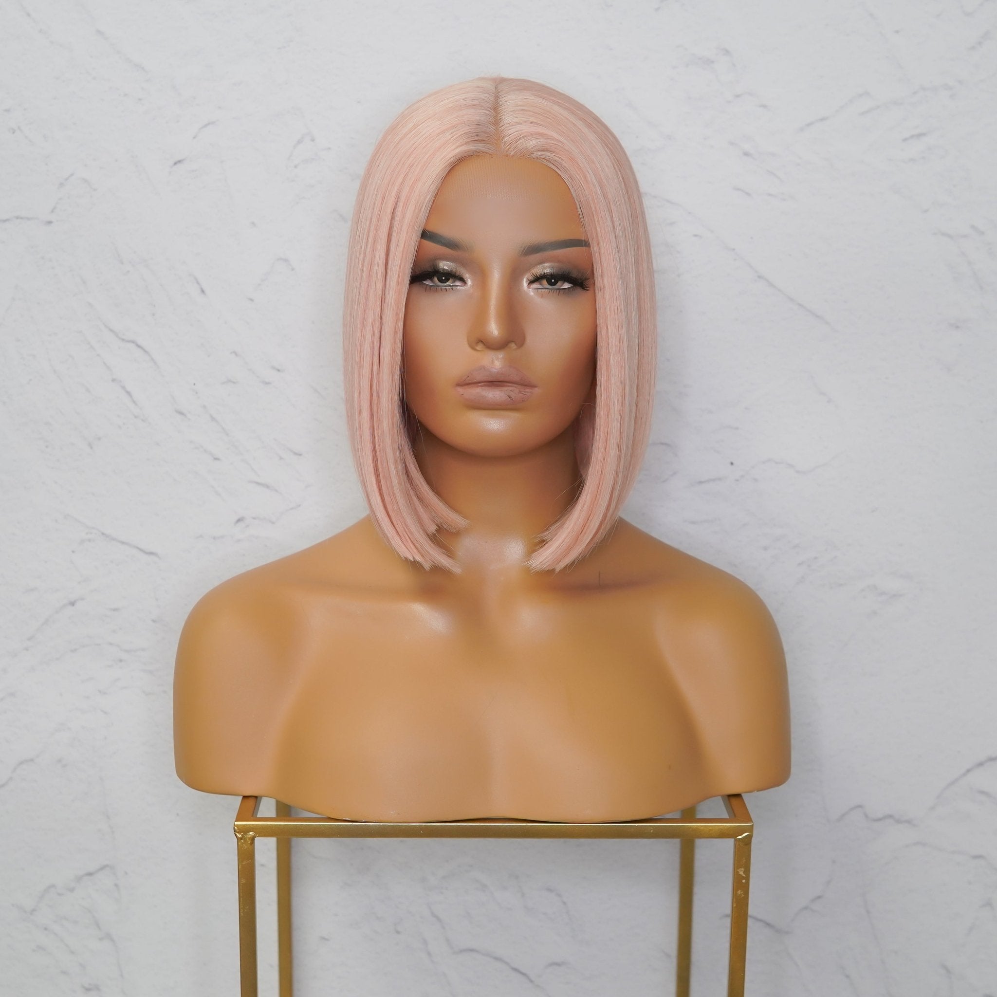 TILLY - Pink - Lace Front Wig | Pink, 12 Inch &amp; Shorter, T-Part Lace Front, Synthetic Hair | Milk &amp; Honey Wigs