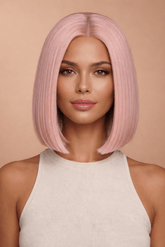 TILLY - Pink - Lace Front Wig | Pink, 12 Inch & Shorter, T-Part Lace Front, Synthetic Hair | Milk & Honey Wigs