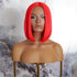 TILLY red synthetic straight bob lace front wig | Milk & Honey Wigs