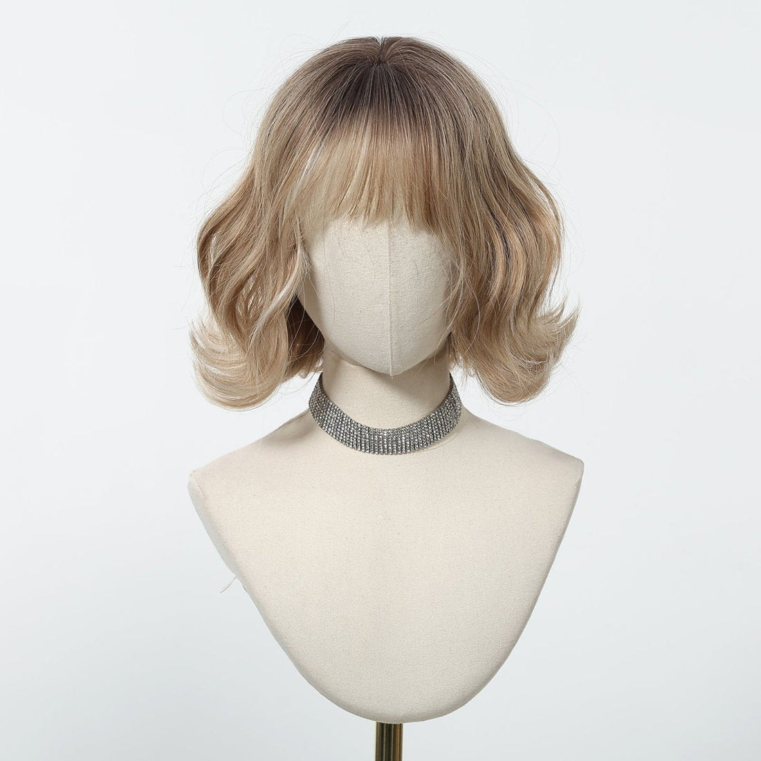 Tousled Honey Blonde Bob with Wispy Fringe Wig - MARKETPLACE | Blonde, Fringe, Synthetic Hair | Milk &amp; Honey Wigs