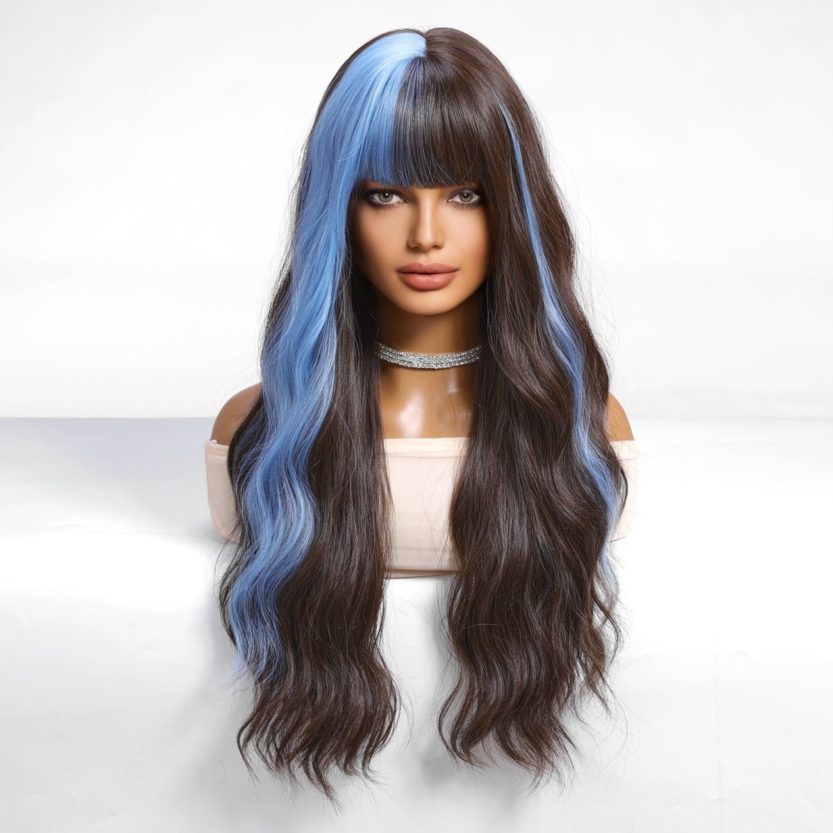 Two-Tone With Highlight Wig - MARKETPLACE | Brown, Fringe, Synthetic Hair | Milk &amp; Honey Wigs