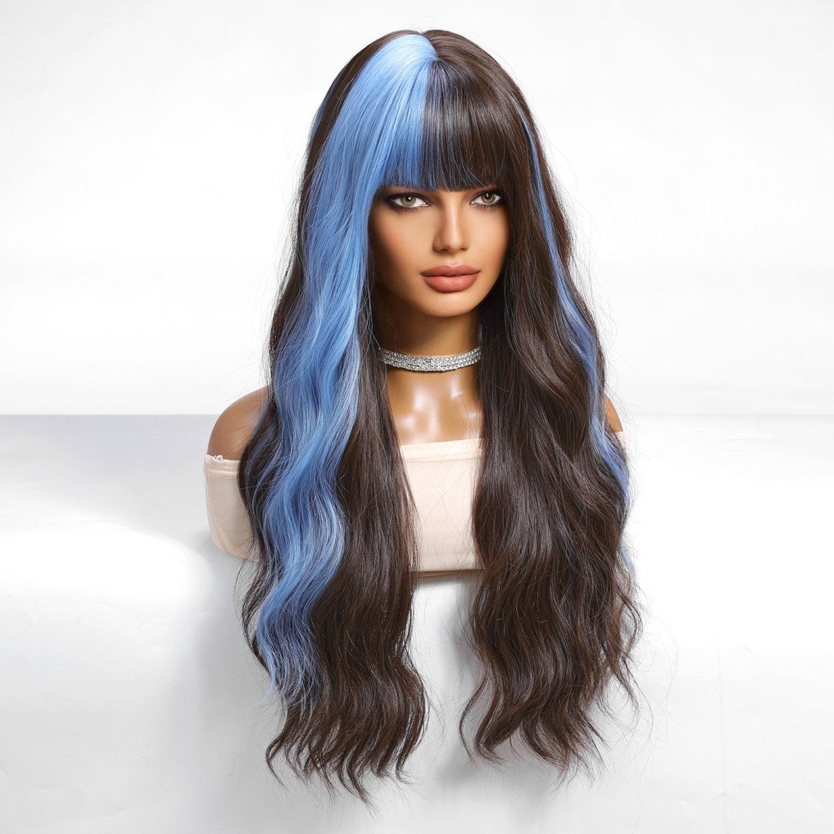 Two-Tone With Highlight Wig - MARKETPLACE | Brown, Fringe, Synthetic Hair | Milk &amp; Honey Wigs