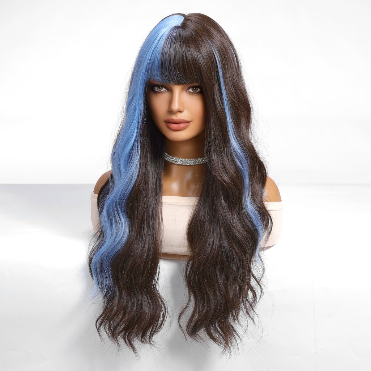 Two-Tone With Highlight Wig - MARKETPLACE | Brown, Fringe, Synthetic Hair | Milk &amp; Honey Wigs