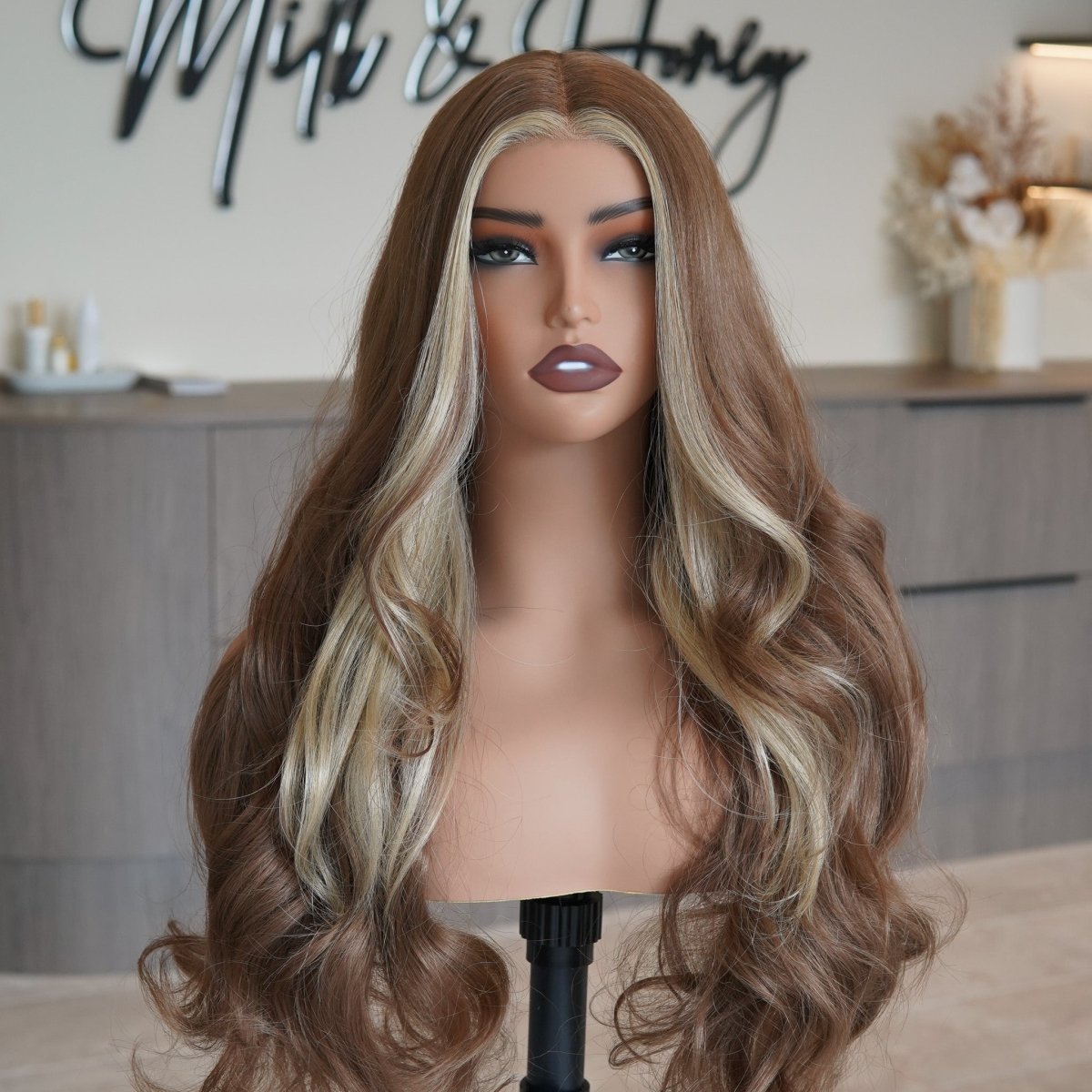 TYLER Caramel Lace Front Wig - Milk &amp; Honey Wigs