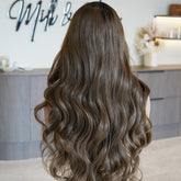 TYLER - Ombre Dark Brown - Lace Front Wig | Brown, 26 Inch, T-Part Lace Front, Synthetic Hair | Milk & Honey Wigs