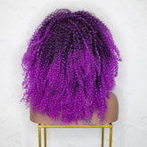 TYRA - Purple - Afro Curl Wig | Purple, 18 Inch, Fringe, Synthetic Hair | Milk & Honey Wigs