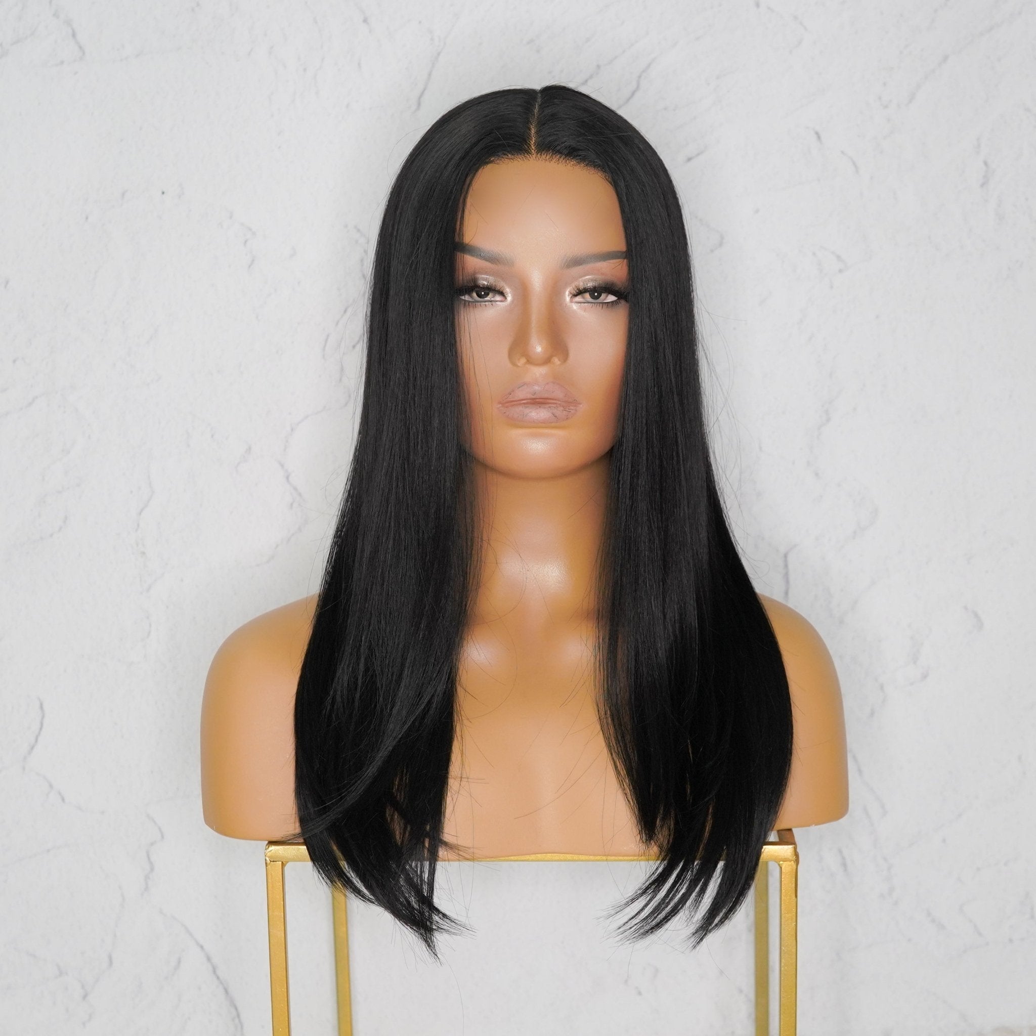 VALERIE - Black - Lace Front Wig | Black, 18 Inch, T-Part Lace Front, Synthetic Hair | Milk &amp; Honey Wigs