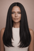 VALERIE - Black - Lace Front Wig | Black, 18 Inch, T-Part Lace Front, Synthetic Hair | Milk & Honey Wigs