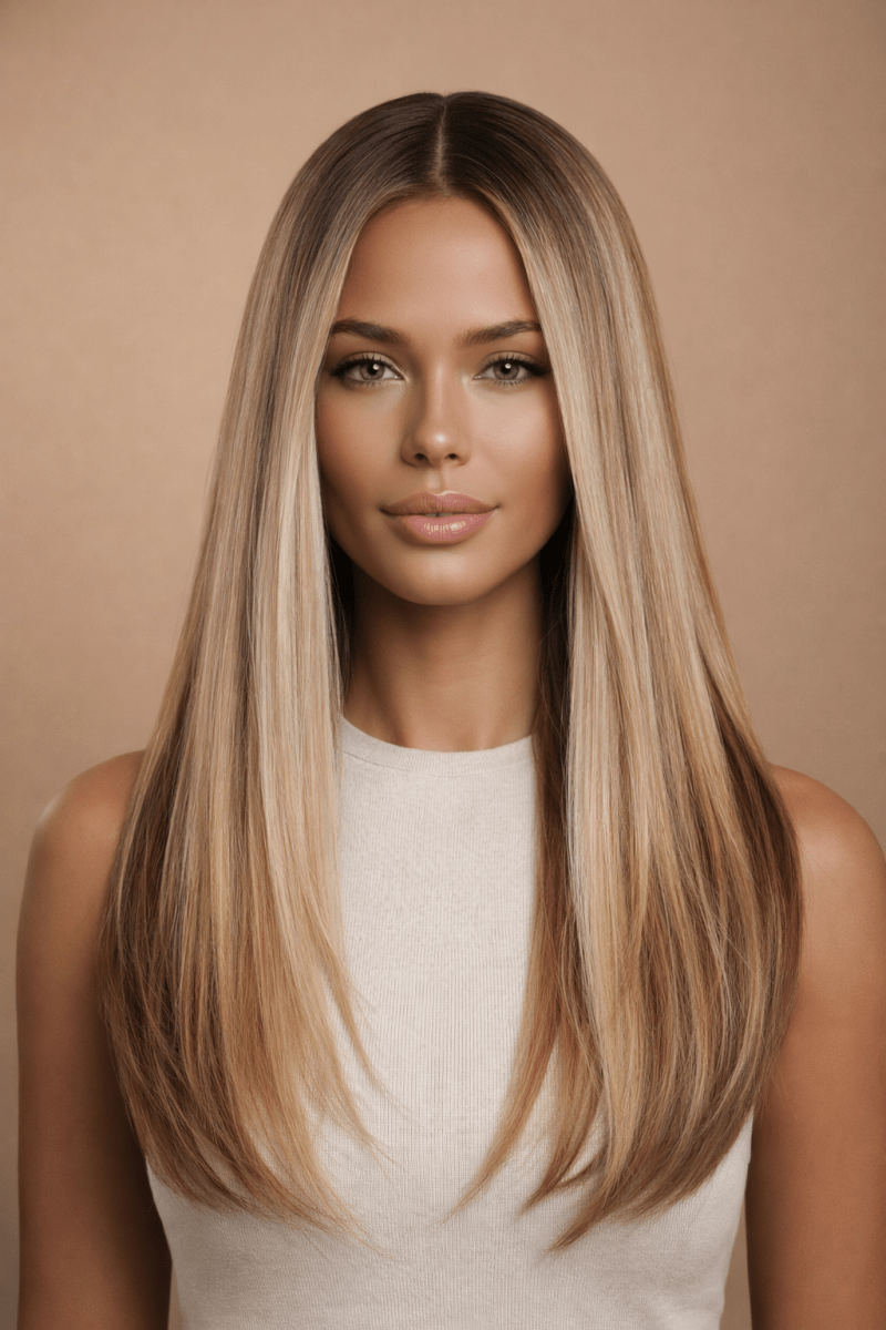 VALERIE - Ombre Caramel - Lace Front Wig | Blonde, 18 Inch, T-Part Lace Front, Synthetic Hair | Milk &amp; Honey Wigs