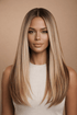 VALERIE - Ombre Caramel - Lace Front Wig | Blonde, 18 Inch, T-Part Lace Front, Synthetic Hair | Milk & Honey Wigs