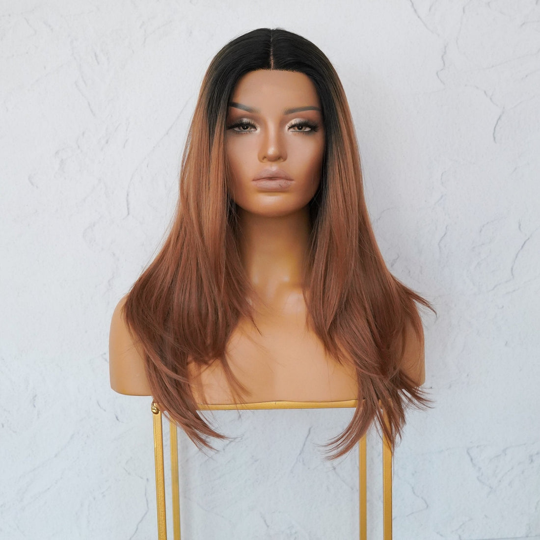 VANESSA Ombre Brown Lace Front Wig - Milk &amp; Honey Wigs