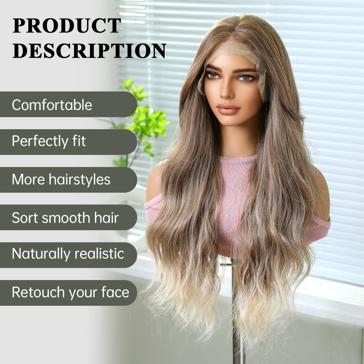 Wavy Long Warm Blonde 13x6 Lace Front Wig - MARKETPLACE | Blonde, 13x6 Lace Front, Synthetic Hair | Milk &amp; Honey Wigs