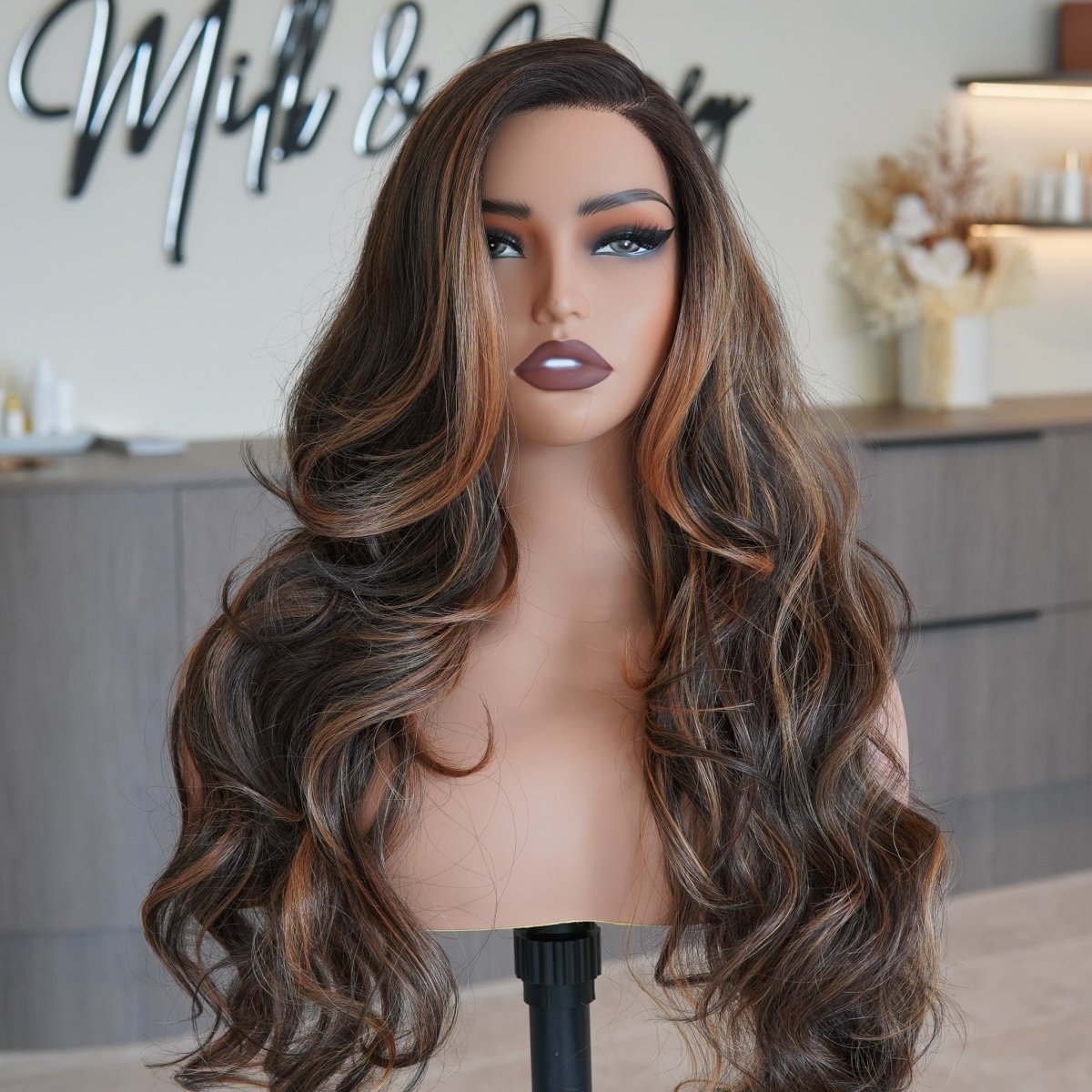 WILMA Warm Brown Lace Front Wig - Milk &amp; Honey Wigs