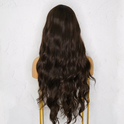 YASMIN - Dark Brown - Fringe Wig | Brown, 28 Inch+, Fringe, Synthetic Hair | Milk &amp; Honey Wigs