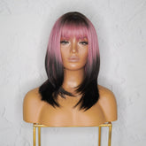 YURI Ombre Pink Fringe Wig - Milk & Honey Wigs