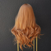 ZARA - Caramel - Fringe Front Wig | Ginger, 22 Inch, Fringe, Synthetic Hair | Milk & Honey Wigs