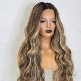 ZENDAYA - Latte - Lace Front Wig | Brown, 28 Inch+, T-Part Lace Front, Synthetic Hair | Milk & Honey Wigs