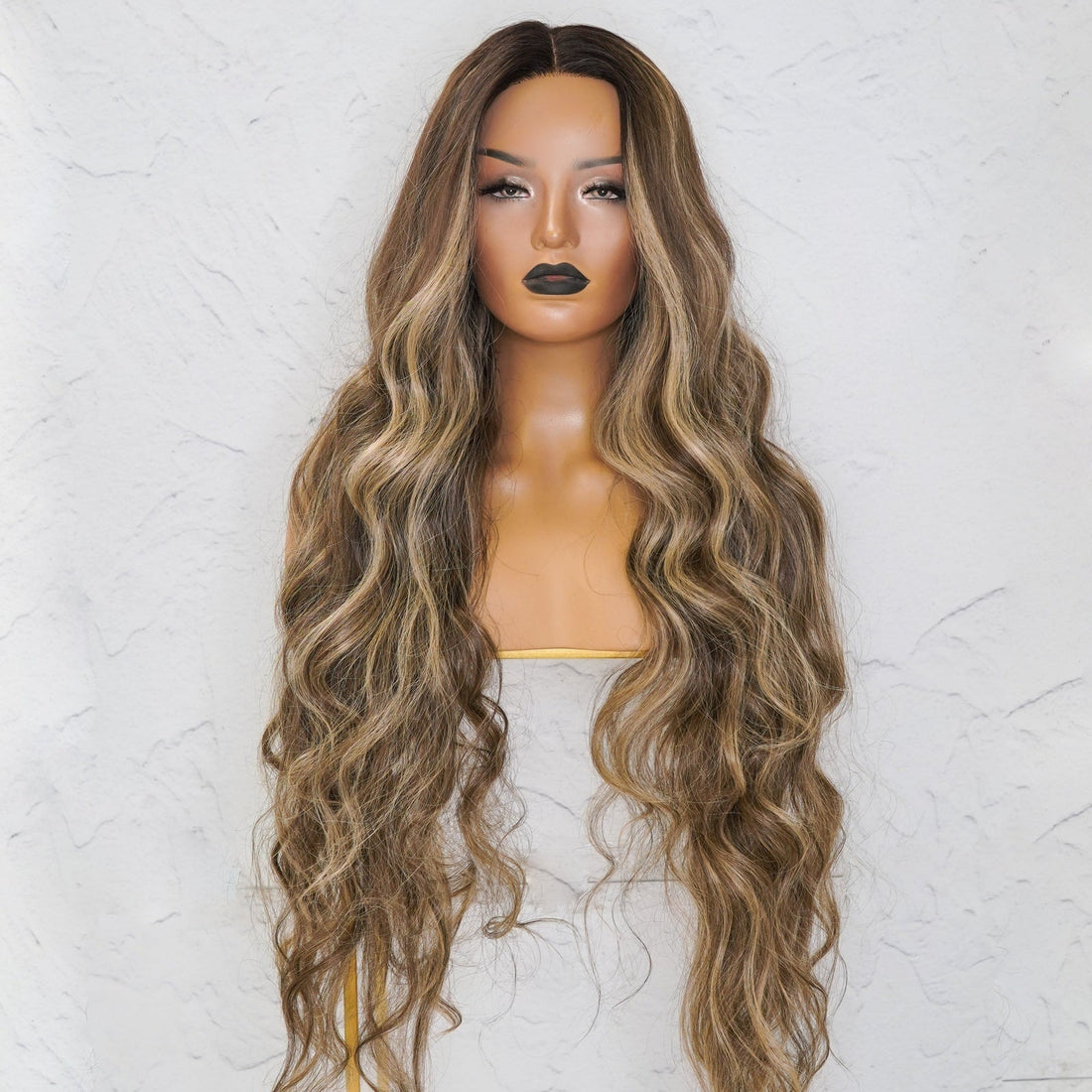 ZENDAYA - Latte - Lace Front Wig | Brown, 28 Inch+, T-Part Lace Front, Synthetic Hair | Milk &amp; Honey Wigs