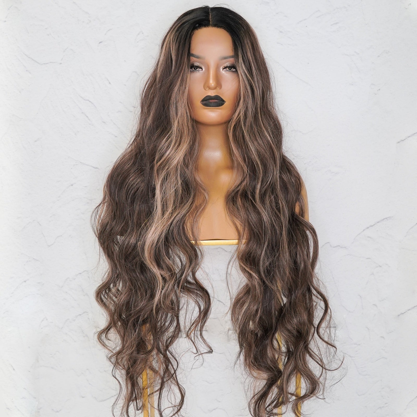 ZENDAYA - Licorice - Lace Front Wig | Brown, 28 Inch+, T-Part Lace Front, Synthetic Hair | Milk &amp; Honey Wigs