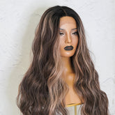 ZENDAYA - Licorice - Lace Front Wig | Brown, 28 Inch+, T-Part Lace Front, Synthetic Hair | Milk & Honey Wigs
