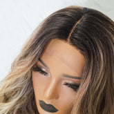 ZENDAYA - Mocha - Lace Front Wig | Brown, 28 Inch+, T-Part Lace Front, Synthetic Hair | Milk & Honey Wigs