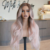 ZINA - Oyster Pink - Lace Front Wig | Pink, 26 Inch, 13x6 Lace Front, Synthetic Hair | Milk & Honey Wigs