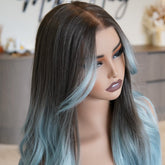 ZINA - Teal Blue - Lace Front Wig | Blue, 26 Inch, 13x6 Lace Front, Synthetic Hair | Milk & Honey Wigs