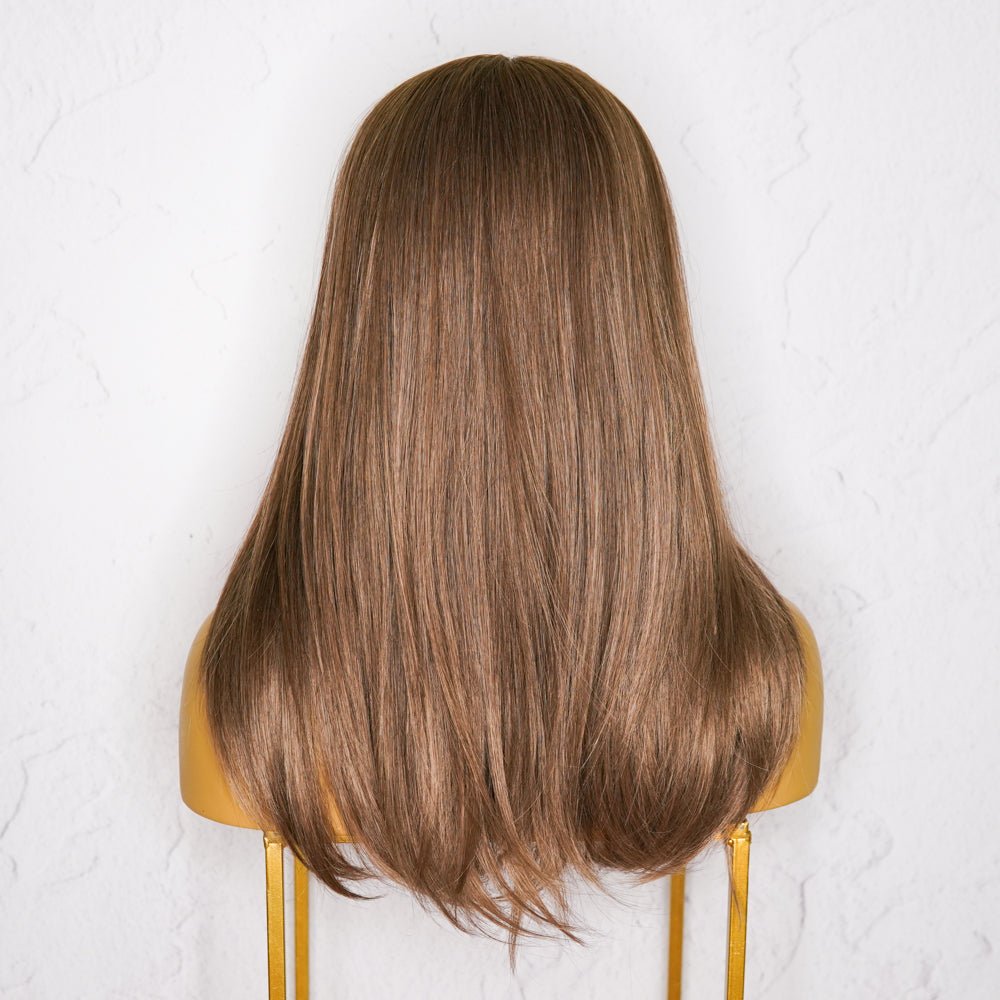 ZYPHER - Ash Brown - Lace Front Wig | Brown, 16 Inch, 13x6 Lace Front, Synthetic Hair | Milk &amp; Honey Wigs