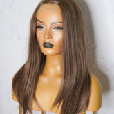 ZYPHER - Ash Brown - Lace Front Wig | Brown, 16 Inch, 13x6 Lace Front, Synthetic Hair | Milk & Honey Wigs